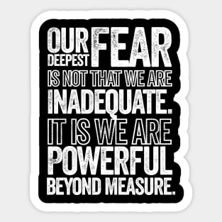 Powerful Beyond Measure Sticker